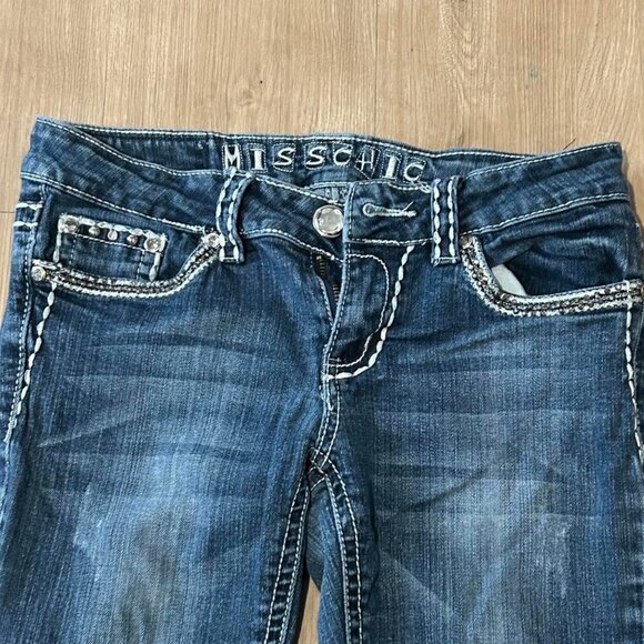 Women's Blue and Navy Jeans - Picture 3 of 4